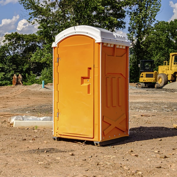 how often are the portable restrooms cleaned and serviced during a rental period in Geronimo TX